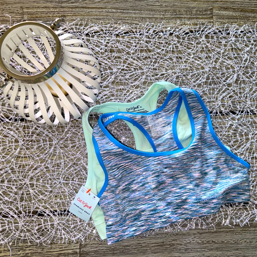NWT Set of 2 Girls Sports Bras, Cat & Jack, Sz Medium